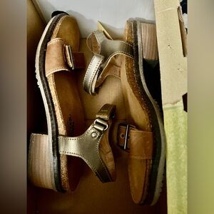 Brown and Gold Sandals